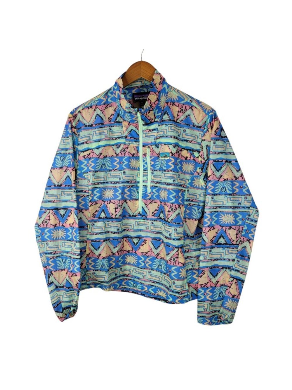 NEW Patagonia Houdini Stash 1/2 Zip Pullover Jacket Medium Salamander Green Wmns